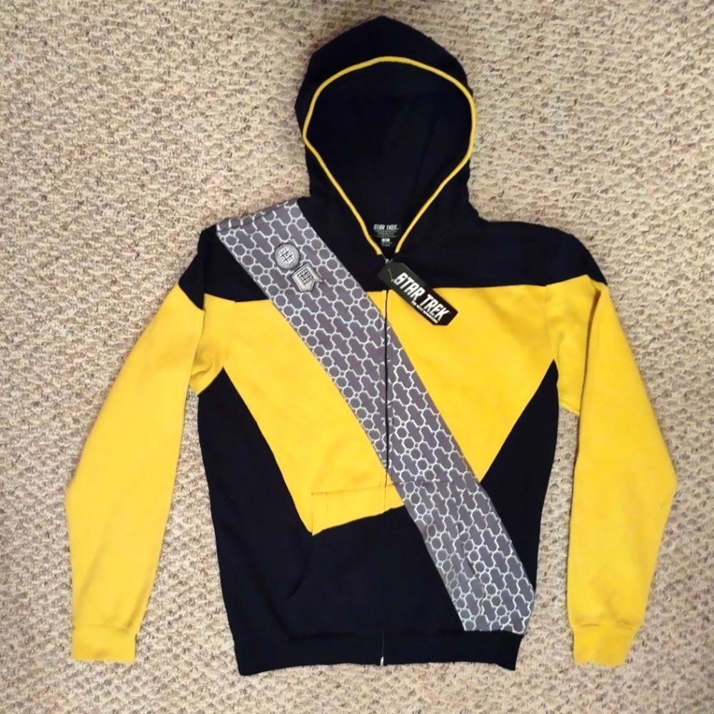 STAR TREK The Next Generation LT. Worf Zip Front Hoodie Sweatshirt - Medium